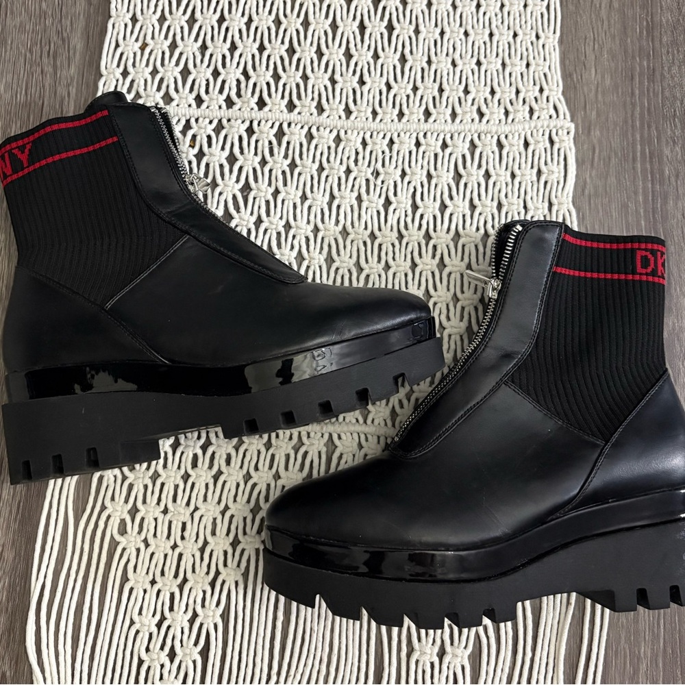 DKNY chunky sole boots